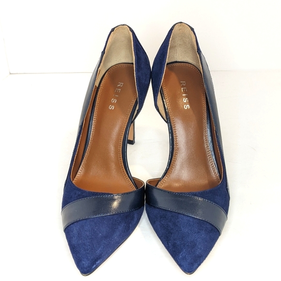 NWOT Reiss suede and leather heels - Picture 7 of 16